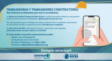 Compañero Constructor, nos interesa tu bienestar por eso te recordamos:
